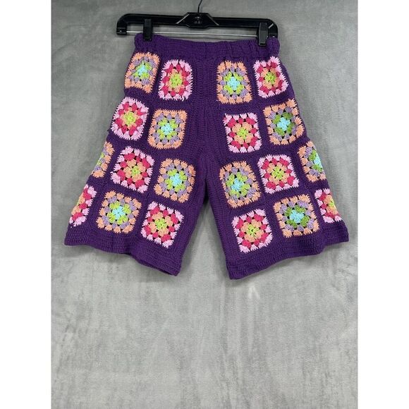 FLOOK Frances Long Shorts Purple Combo Size Medium Colorful - Picture 3 of 6